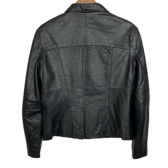 Julian Marcuir Black Leather Zip Front Jacket - Picture 3 of 12